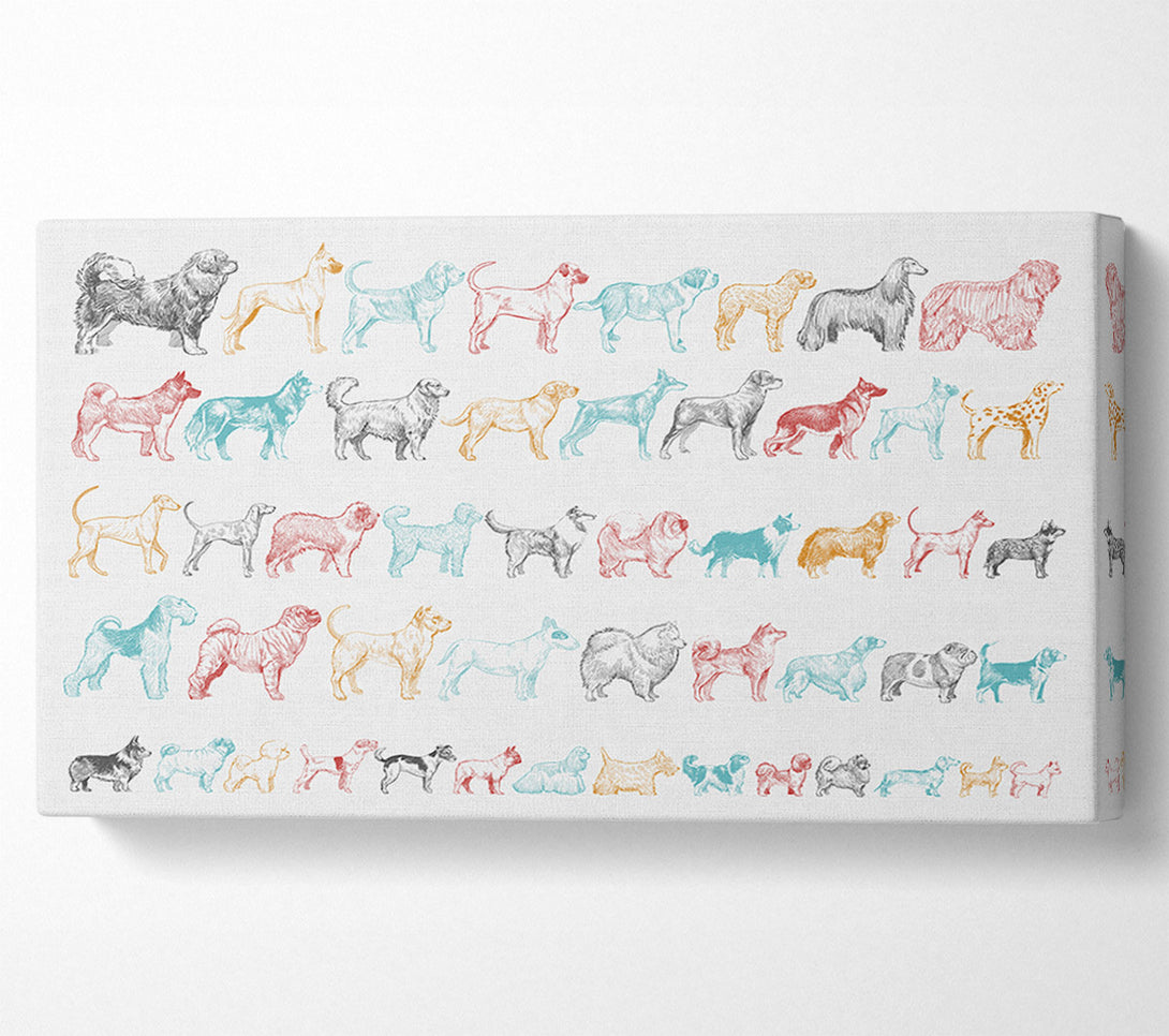  A Canvas Print of The Pack Of Dogs Canvas Art
