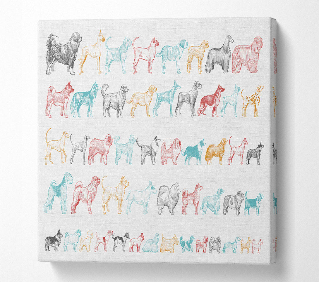  A Canvas Print of The Pack Of Dogs Canvas Art