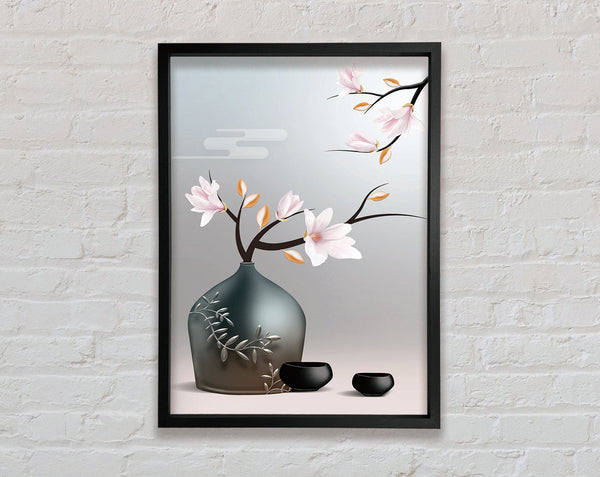 The Pink Flower Vase Framed Print