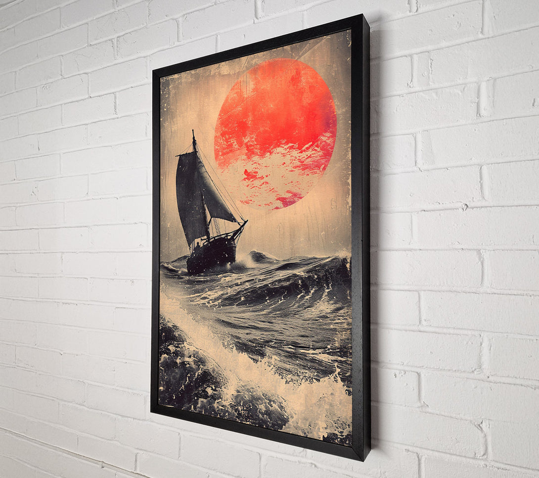  A Canvas Print of The Ship On The Ocean Sun Canvas Art