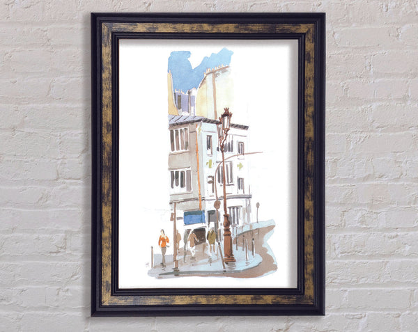 Town Life Framed Print