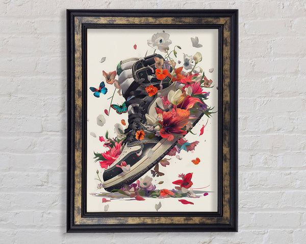 Trainer Flowers Framed Print