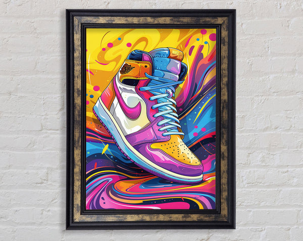 Trainer Graffiti Framed Print