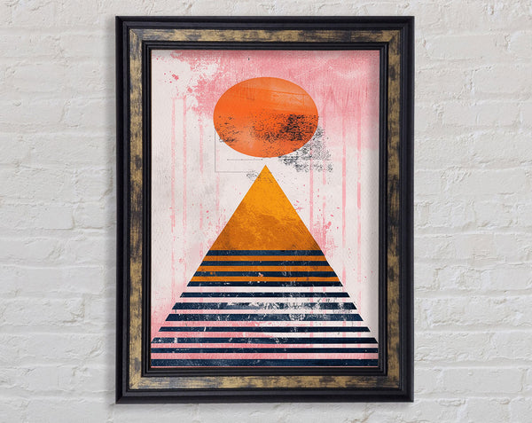 Triangle Sphere Shapes Framed Print