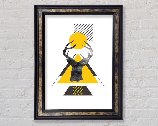 Triangle Stagg Circle Framed Print