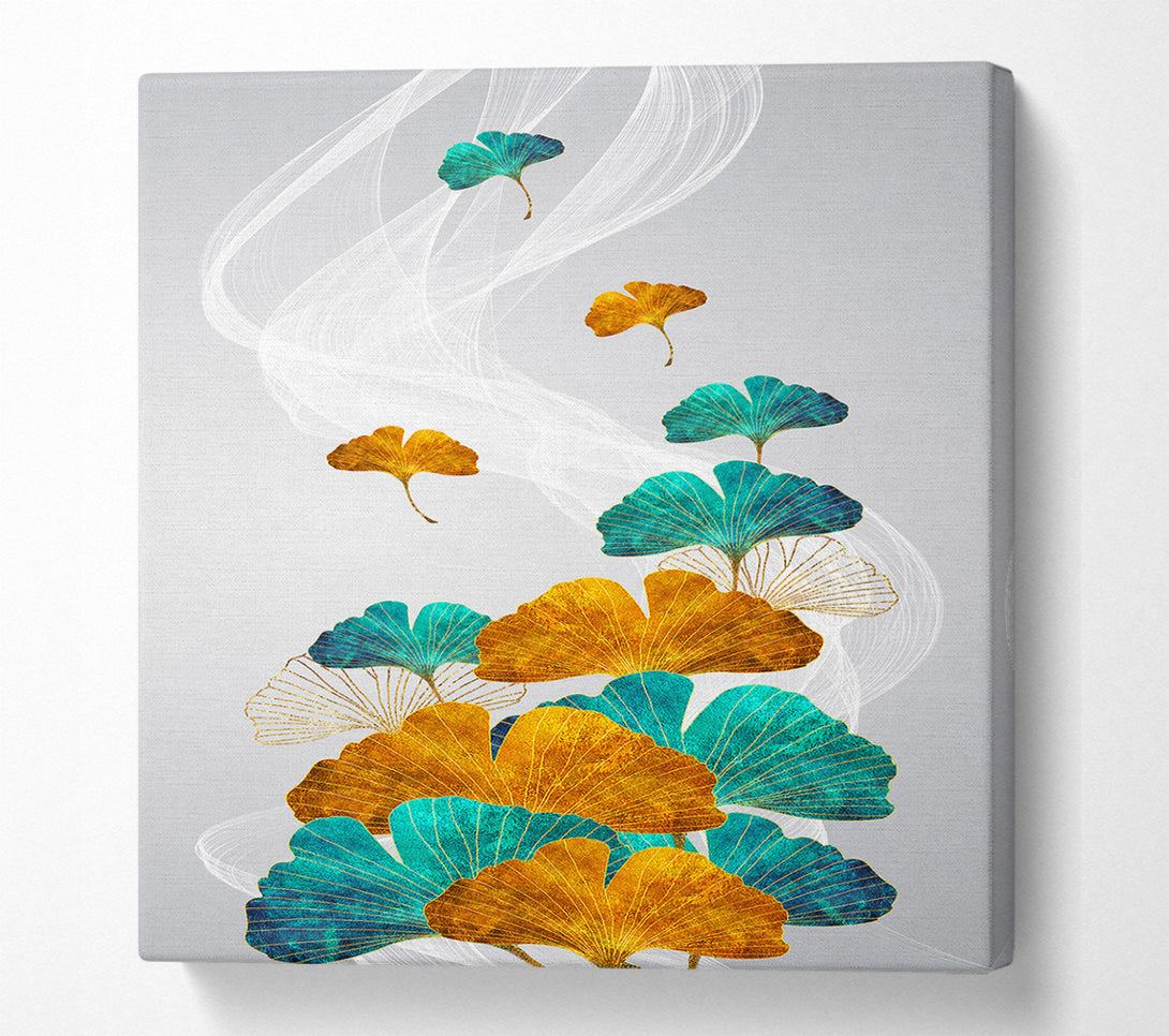  A Canvas Print of Turquoise Flowers Canvas Print