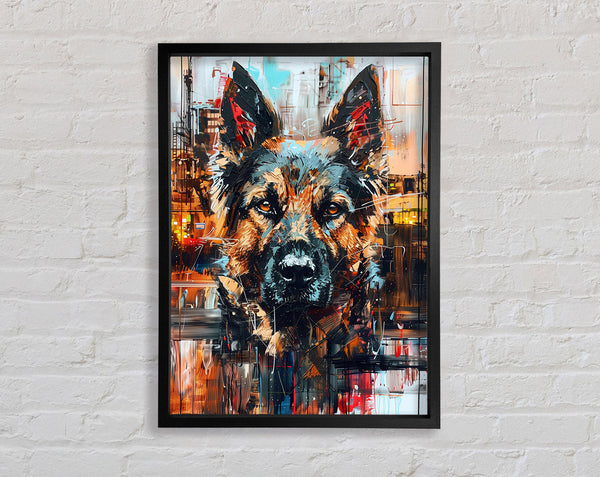 Urban Alsatian Framed Print