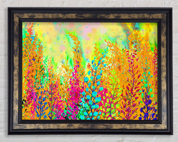 Vibrant Flowers Framed Print