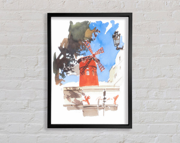 Village Windmill Framed Print