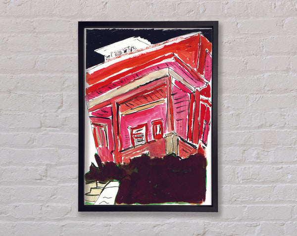 Vivid Watercolour Overlook Framed Print