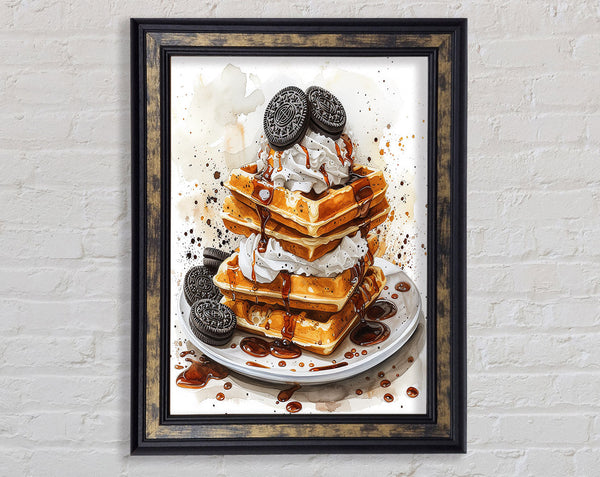 Waffles Framed Print