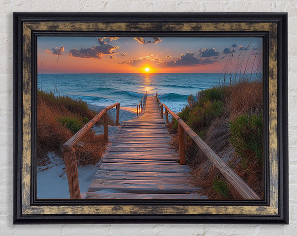 Walk To The Sun Framed Print