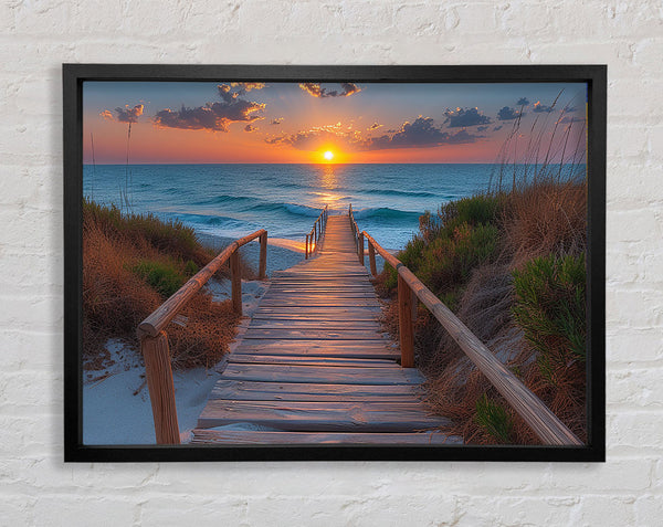 Walk To The Sun Framed Print