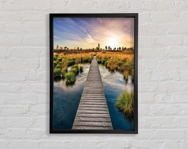 Walkway Over Marsh Framed Print