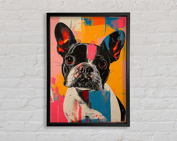 Watercolour French Bulldog Framed Print