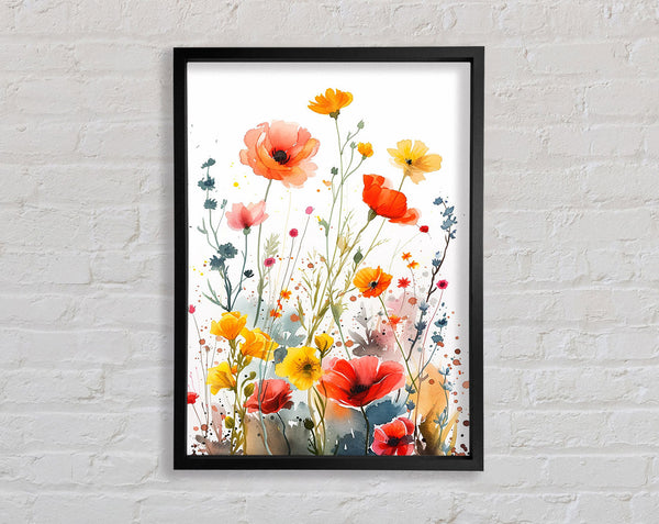 Watercolour Garden Framed Print