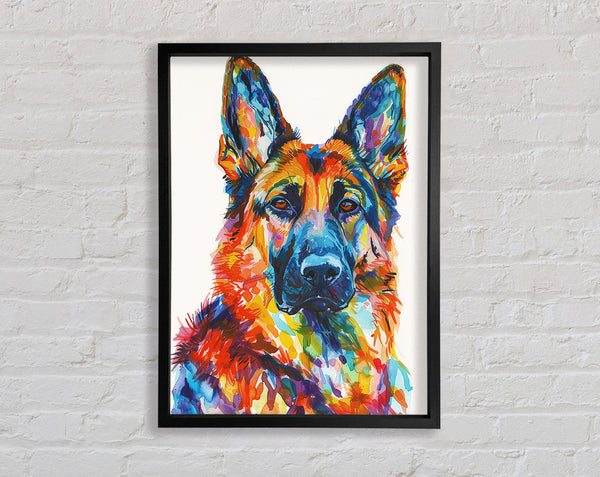 Watercolour German Shepherd Framed Print