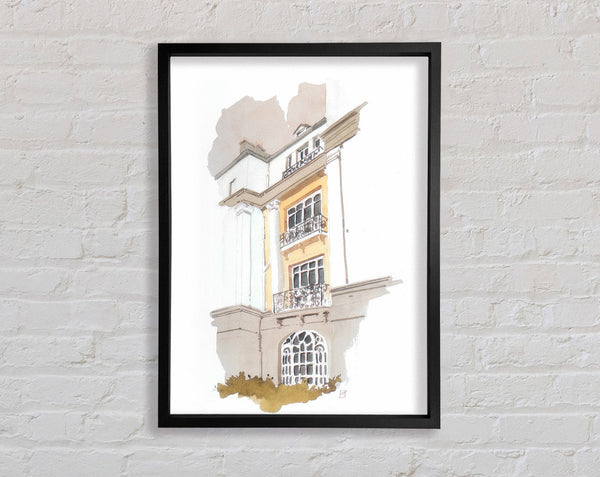 Watercolour Hall Framed Print