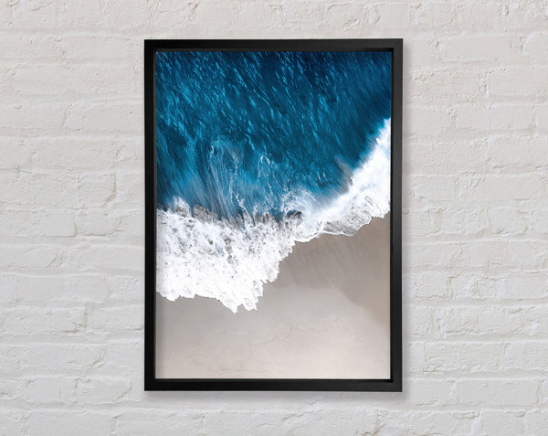 Waves On The Shore Framed Print