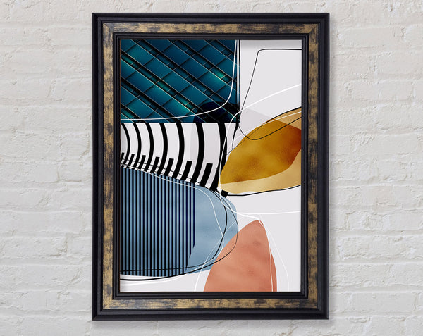 Walnut And Walnut Lines Framed Print