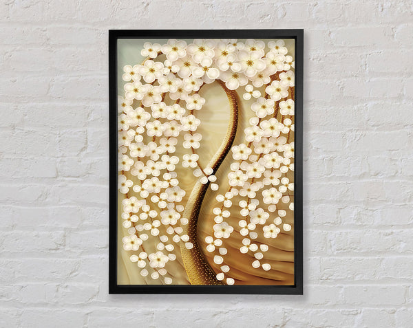White Blossom Framed Print