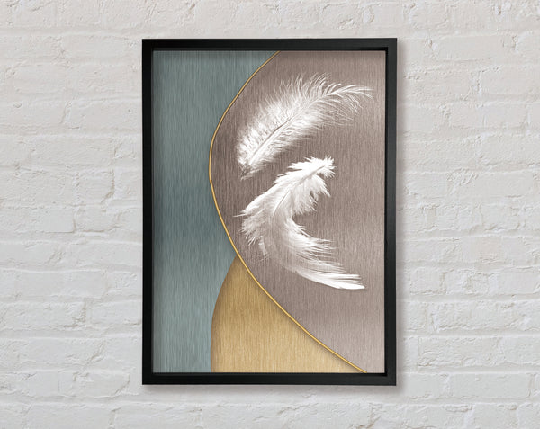 White Feathers  Abstract Framed Print