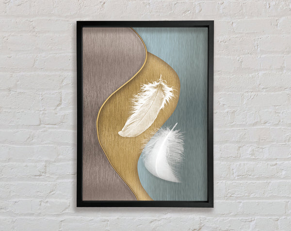White Feathers Framed Print