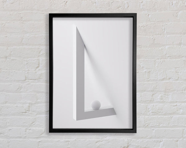White L Framed Print