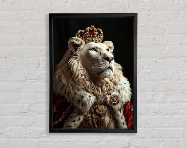 White Lion King Framed Print