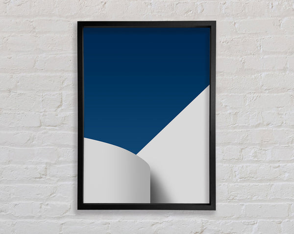 White Scroll Framed Print