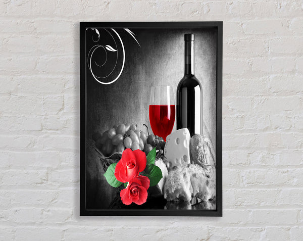 Wine And Cheese Framed Print