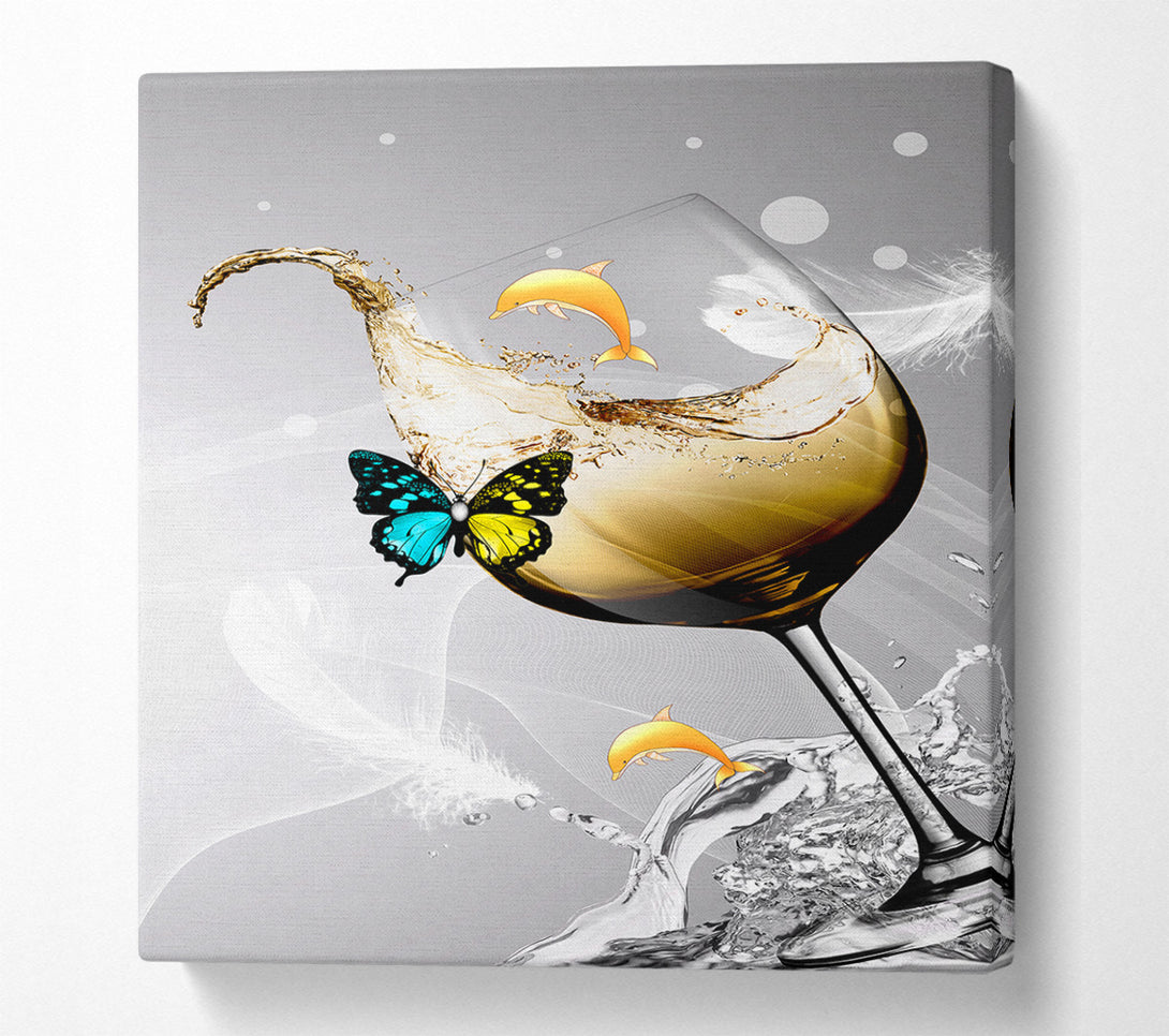  A Canvas Print of Wine Butterfly Canvas Art