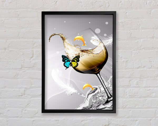 Wine Butterfly Framed Print
