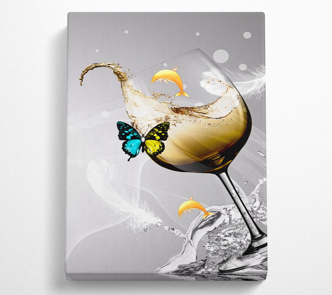  A Canvas Print of Wine Butterfly Canvas Art