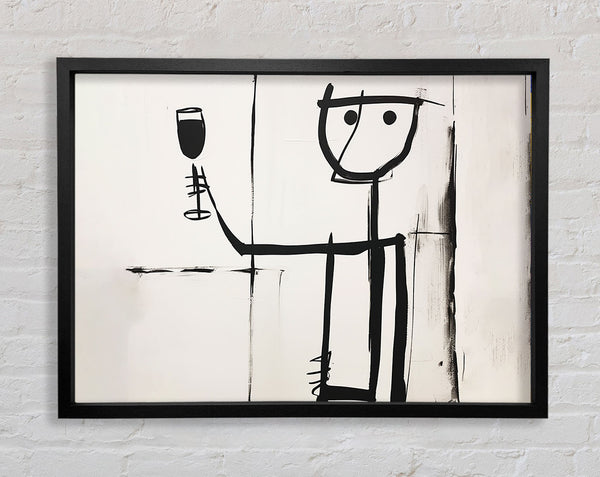 Wine Figure Framed Print