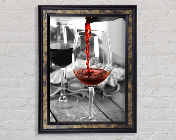 Wine Splash Framed Print