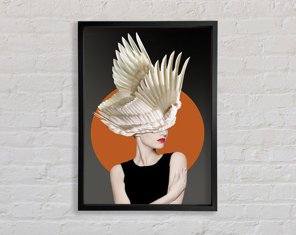 Wing Faced Woman Framed Print