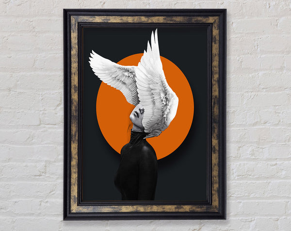 Wings Over Face Framed Print