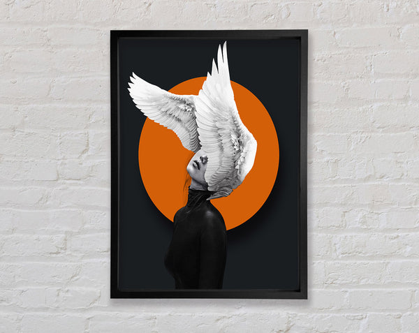 Wings Over Face Framed Print