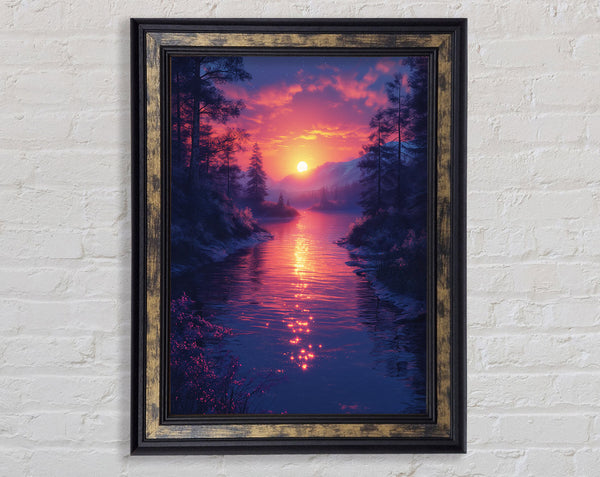Winter Lake Framed Print