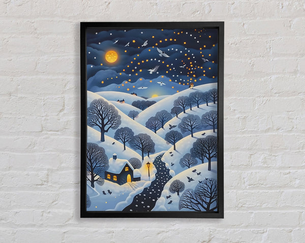 Winter Valley Framed Print