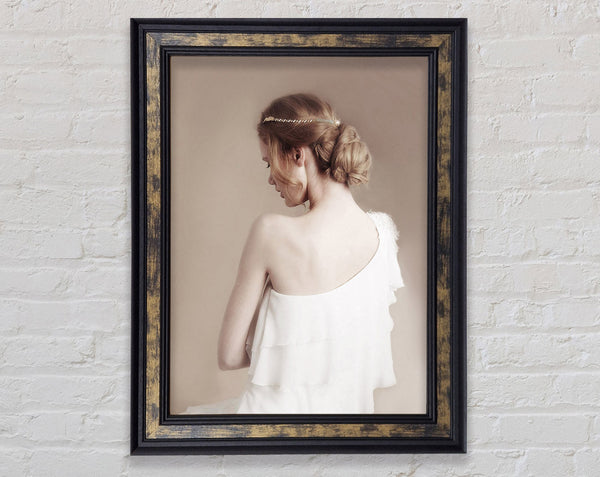 Woman In Walnut Framed Print