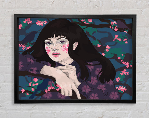 Woman Leaning Framed Print