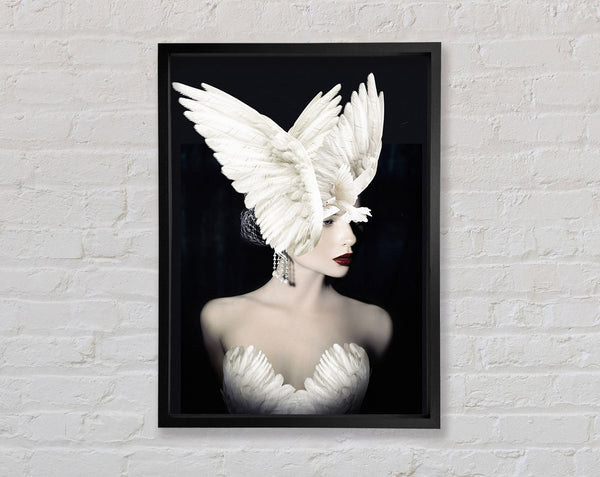 Woman Swan Framed Print