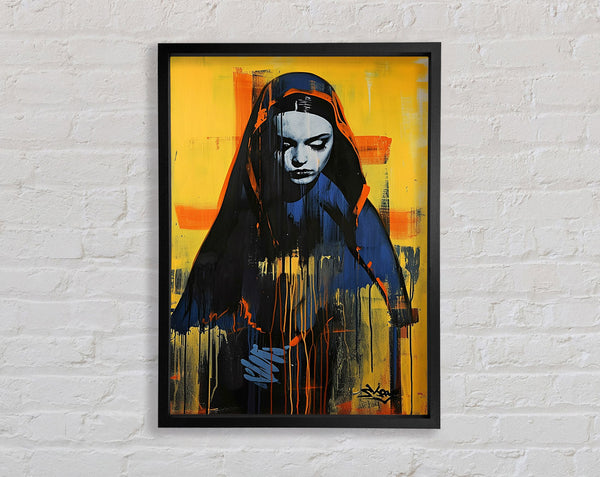 Woman Wearing Headress Framed Print