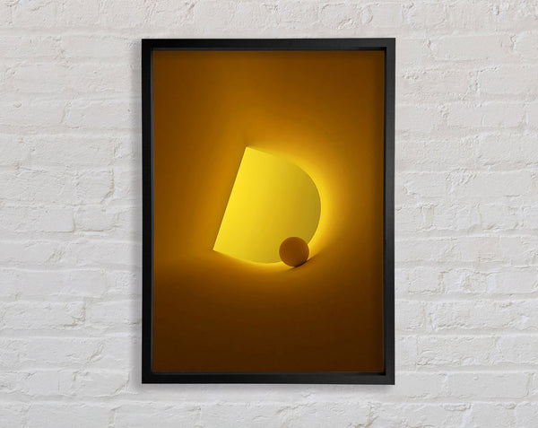Yellow Ball In Tunnel Framed Print