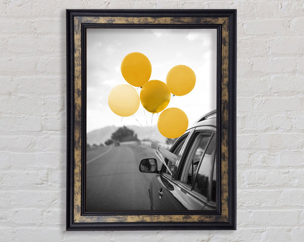 Yellow Balloons Framed Print