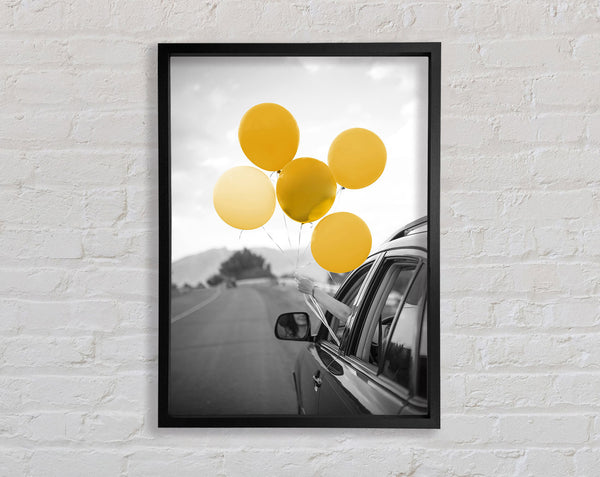 Yellow Balloons Framed Print