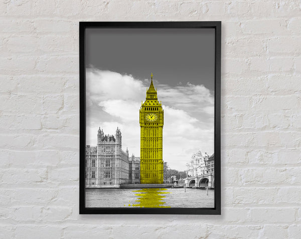 Yellow Big Ben Framed Print