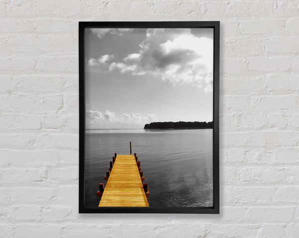 Yellow Boardwalk Framed Print